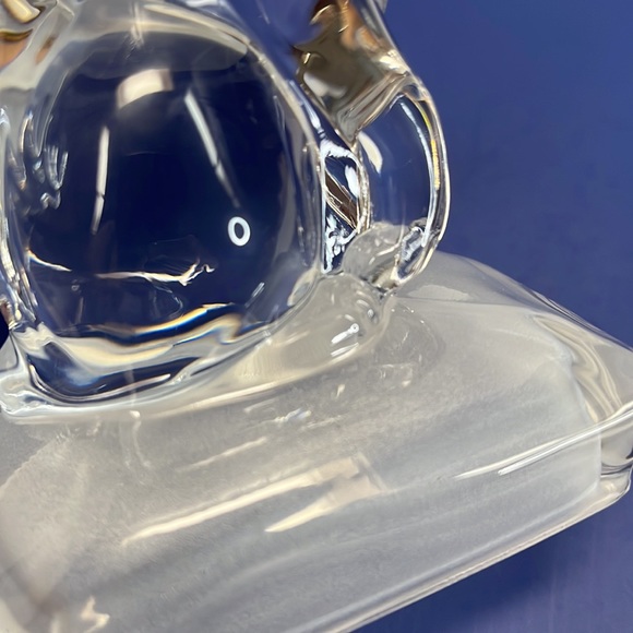 Lead Crystal Cat on Frosted Square Pillow Paperweight Figurine Crystal D'Arques - Picture 13 of 16